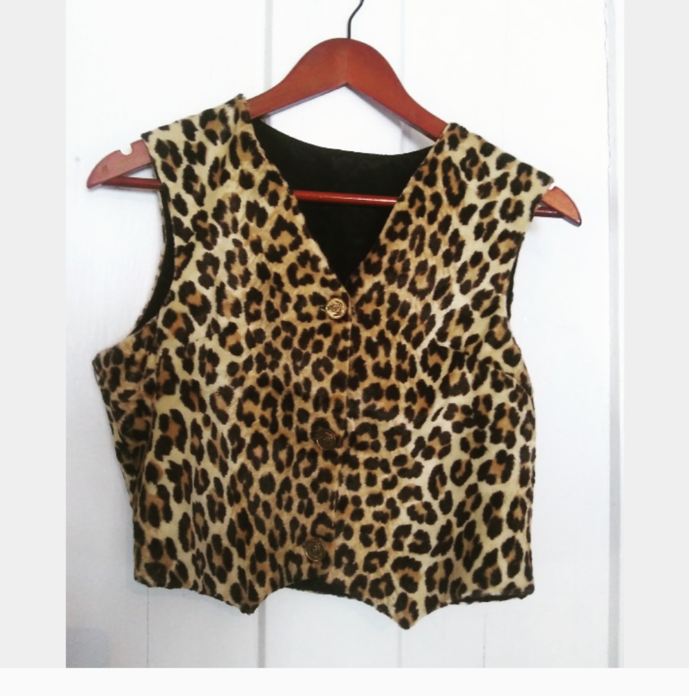 Vintage | Cheetah print vest